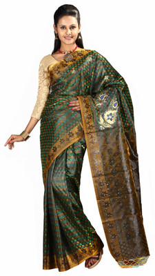 

Anushree Saree Self Design Fashion Chanderi Saree(Multicolor), Blue