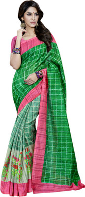 

Vishal Printed Fashion Art Silk Saree(Green)