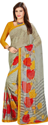 

Kanheyas Printed Daily Wear Handloom Chiffon Saree(Multicolor)
