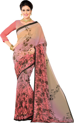 

Khoobee Self Design, Printed Fashion Georgette Saree(Orange, Multicolor), Multicolor;orange