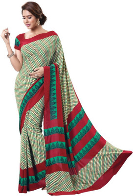 

Vipul Printed Fashion Crepe Saree(Red)