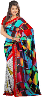

Party Wear Dresses Printed Fashion Art Silk Saree(Multicolor), Multicolor178