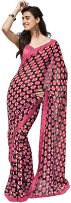 

Indian Wear Online Printed Fashion Pure Chiffon Saree(Multicolor)