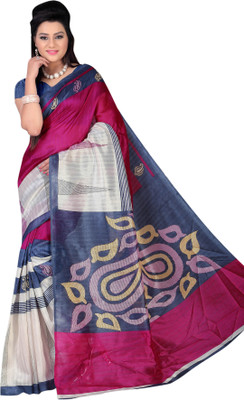 

Saran Embellished, Floral Print Bollywood Art Silk Saree(Multicolor)