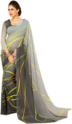 

Parisha Printed Daily Wear Georgette Saree(Pack of 2, Grey)