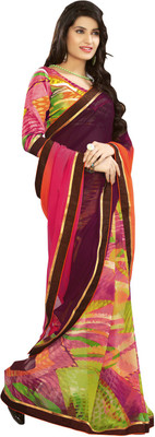 

LaazreeFashion Floral Print Rajkot Handloom Georgette Saree(Multicolor)