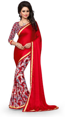 

Style U Self Design Bollywood Georgette Saree(Red)