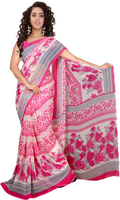 

Khushali Self Design, Printed Fashion Georgette Saree(Pink, Multicolor), Multicolor;pink