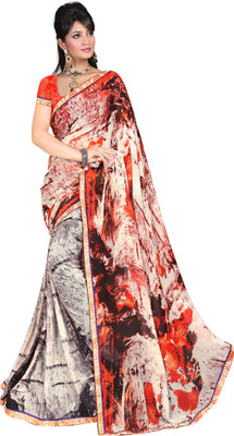 

Indianbeauty Self Design, Printed Fashion Georgette Saree(Multicolor), Multi color