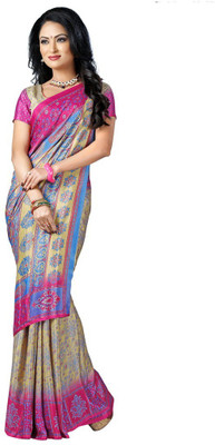 

Desi Butik Printed Fashion Crepe Saree(Multicolor)