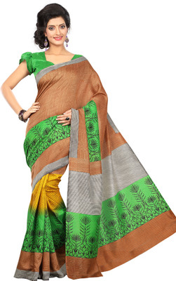 

JTInternational Printed Manipuri Silk Saree(Multicolor)