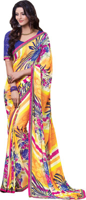 

Jiya Self Design, Printed Fashion Georgette Saree(Multicolor), Blue;multicolor;yellow