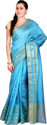 

Aryahi Solid Fashion Tussar Silk Saree(Blue)
