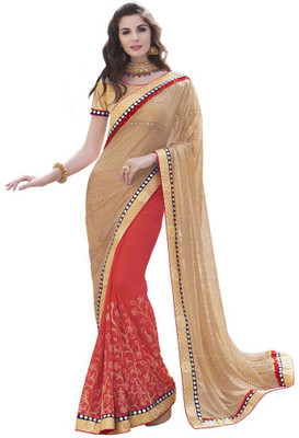

Desi Butik Embroidered Fashion Lycra, Georgette Saree(Multicolor)