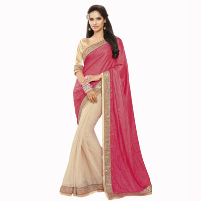 

Vishal Self Design Bollywood Silk Saree(Beige)