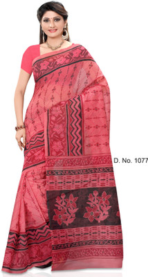 

Indianbeauty Striped, Printed Fashion Cotton Saree(Pink)