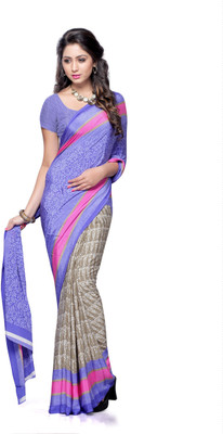 

Hi-Choice Printed Fashion Crepe Saree(Purple)