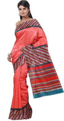 

JTInternational Printed Bhagalpuri Silk Saree(Multicolor)