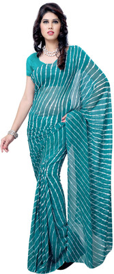 

JTInternational Striped Daily Wear Handloom Georgette Saree(Purple, Beige), Purple;white