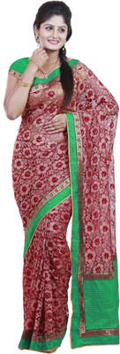 

Mimosa Woven Bollywood Net Saree(Maroon)