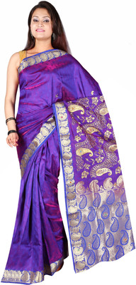 

Anushree Saree Self Design Fashion Chanderi Saree(Multicolor), Blue