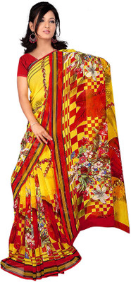 

Vardan Prints Printed Bollywood Georgette Saree(Yellow, Red), Red;yellow