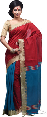 

monidipa Self Design Fashion Cotton Saree(Maroon)