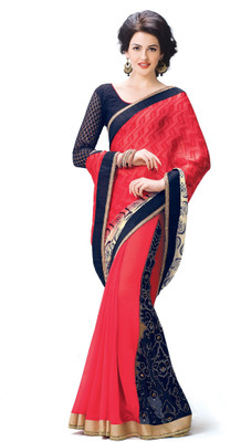 

Ridham Sarees Self Design Fashion Handloom Georgette Saree(Multicolor)
