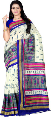 

Gugaliya Embellished, Floral Print Bollywood Art Silk Saree(Multicolor)