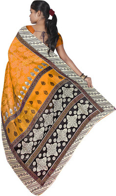 

Indian Wear Online Printed Fashion Cotton Saree(Yellow)
