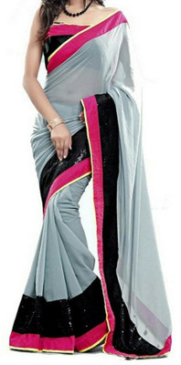 

Aksh Fashion Embroidered, Solid Bollywood Handloom Satin Saree(Multicolor), Green