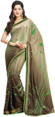 

Saara Printed Fashion Chiffon Saree(Beige)