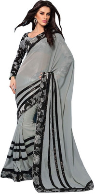 

Indian Wear Online Printed Fashion Pure Chiffon Saree(Multicolor), Multicolor374
