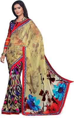 

Ridham Sarees Embroidered Bollywood Georgette Saree(Multicolor)