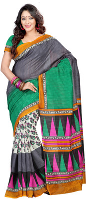 

Sunaina Printed Bhagalpuri Cotton Linen Blend Saree(Multicolor)