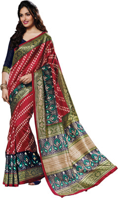 

Bhavi Self Design Fashion Art Silk Saree(Red)