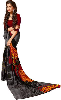 

Khushali Self Design, Printed Fashion Georgette Saree(Grey, Multicolor), Grey;maroon;multicolor