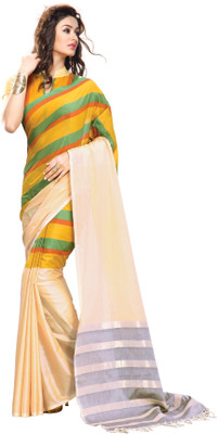 

Sunaina Solid Chettinadu Cotton Saree(Multicolor)
