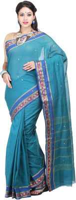 

Goodway Striped Madurai Cotton Saree(Dark Blue)