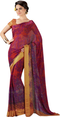 

Khushali Self Design, Printed Fashion Georgette Saree(Multicolor, Beige), Beige;multicolor