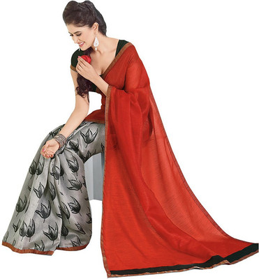 

Indian Wear Online Printed Fashion Cotton Saree(Red)