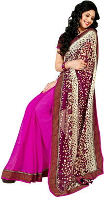 

Kintu Designs Pvt. Ltd. Self Design Fashion Georgette Saree(Pink)