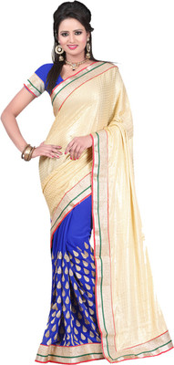 

Ansu Fashion Embroidered Fashion Georgette Saree(Blue)