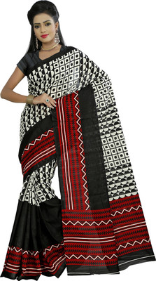 

Khushali Self Design, Printed Fashion Art Silk Saree(Black, Multicolor)
