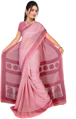 

Jiya Self Design Fashion Georgette Saree(Pink)