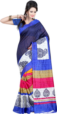 

Indrani Printed Bollywood Silk Saree(Multicolor)
