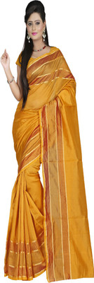 

Ansu Fashion Solid Fashion Art Silk Saree(Yellow)