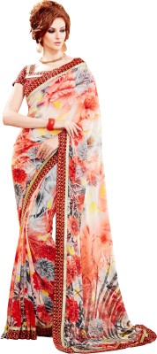 

Khushali Self Design, Printed Fashion Georgette Saree(Multicolor)