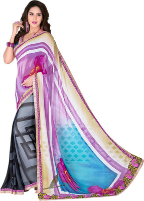 

Saara Embroidered Fashion Georgette Saree(Multicolor)