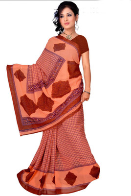

Khushali Printed Fashion Georgette Saree(Orange)